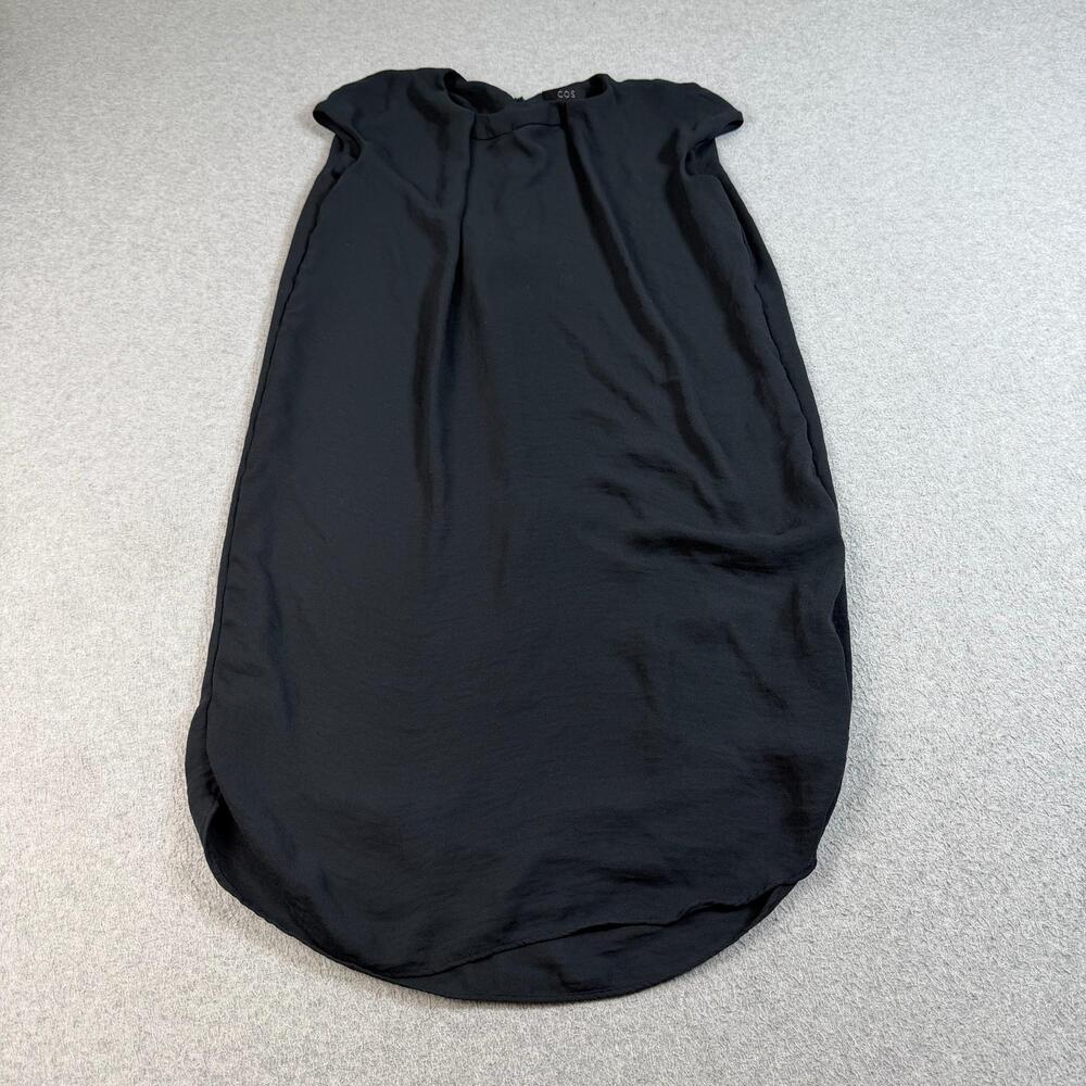 COS Dress Women 34 EU Small Black Sleeveless Shift Minimalist Workwear Capsule